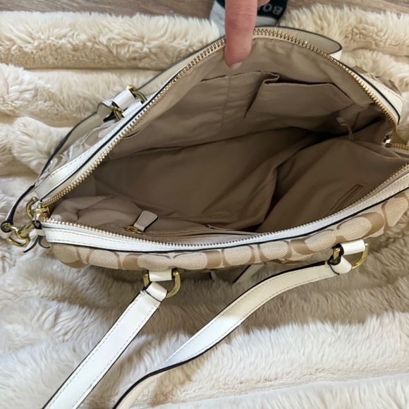 Coach Signature Stripe Nancy Satchel F28505 - Picture 5 of 6